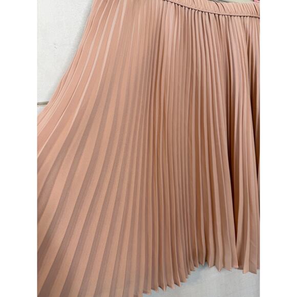 Banana Republic Skirt Sz 6 Light Pink Pleated Preppy Classy Stretchy Waist Band - Picture 5 of 5